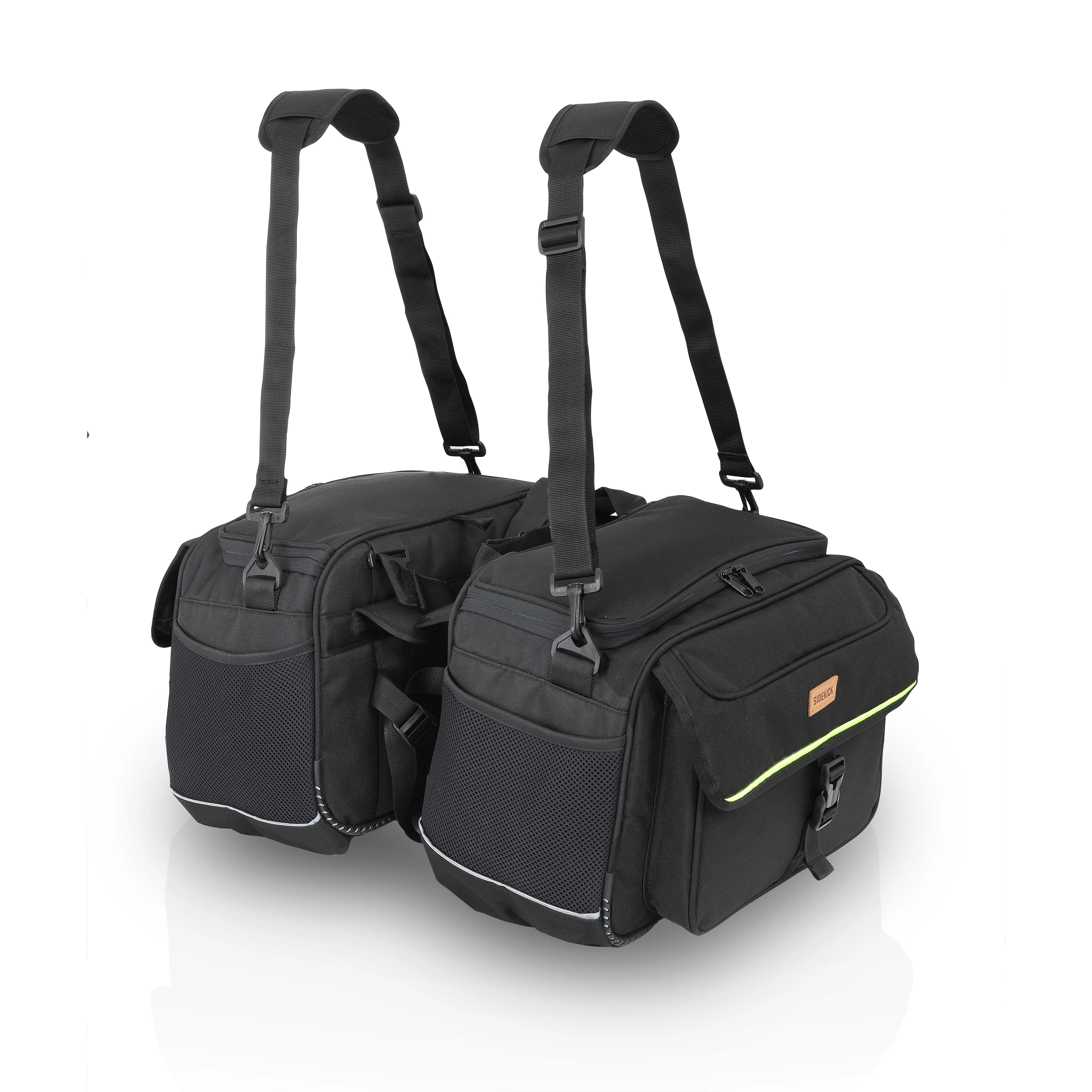 SideKick Cruiser 50Ltrs Saddlebags for All Motorcycles with a Straight Exhaust with Waterproof Rain Cover.