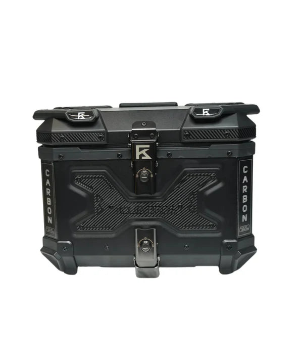 Kolga Bros Aluminium Alloy Carbon Moto Trunk 36L Top Box - Black - KBMT-05-36