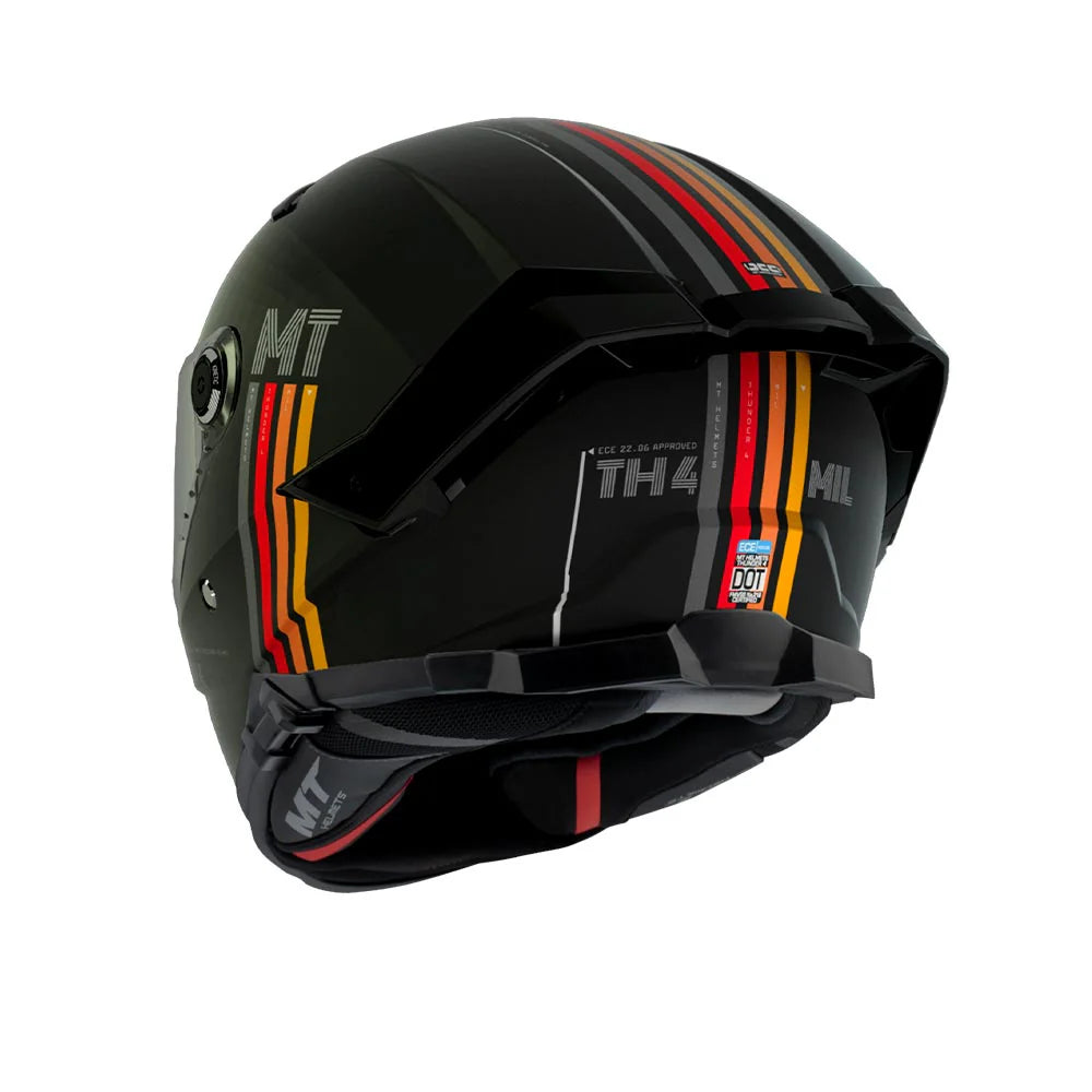 MT Thunder 4 SV A11 MIL Gloss Motorcycle Riding Helmet