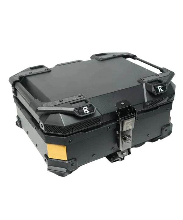 Kolga Bros Aluminium Alloy Carbon Moto Trunk 28L Top Box Black Yellow (KBMT-05-28)