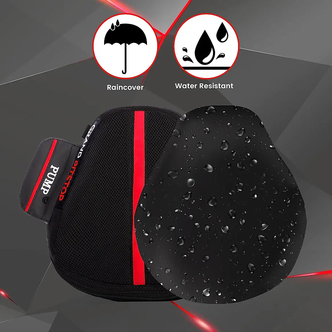 Air Bubble Airseat for Motorcycle and Car Lumbar Support - Sports Premium with Pump | Grand Pitstop