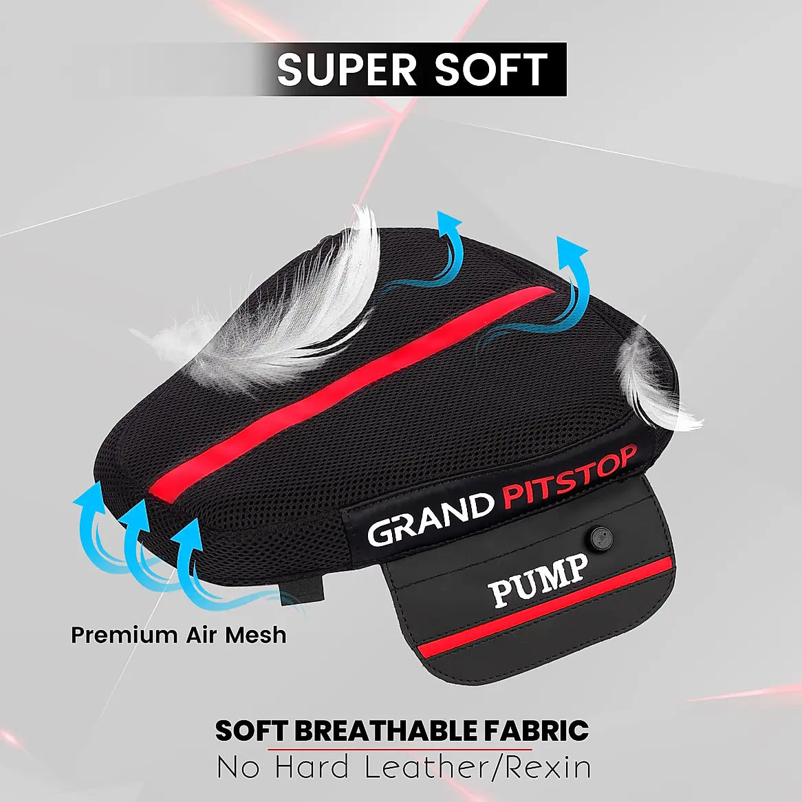 Air Bubble Airseat for Motorcycle and Car Lumbar Support - Sports Premium with Pump | Grand Pitstop