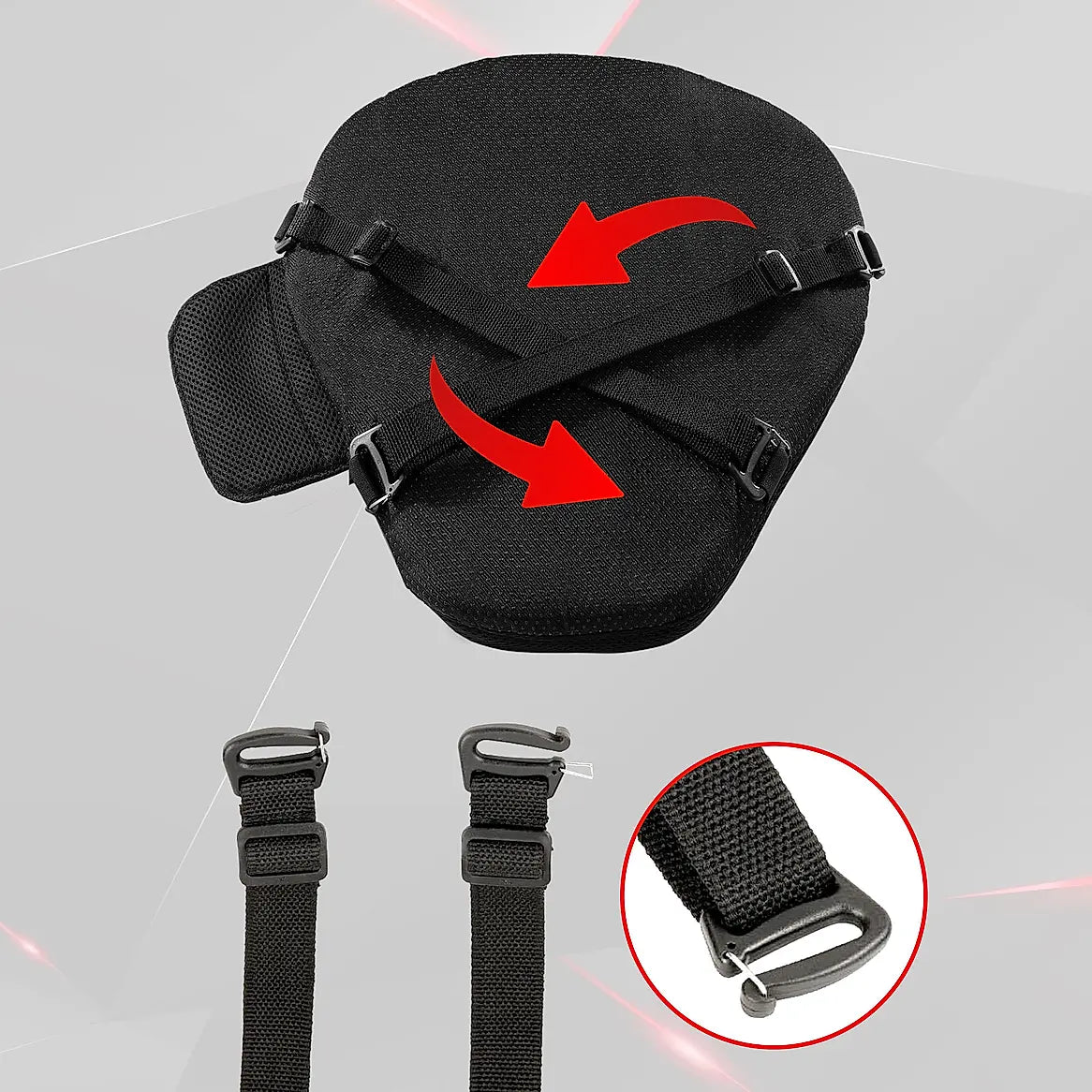 Air Bubble Airseat for Motorcycle and Car Lumbar Support - Sports Premium with Pump | Grand Pitstop