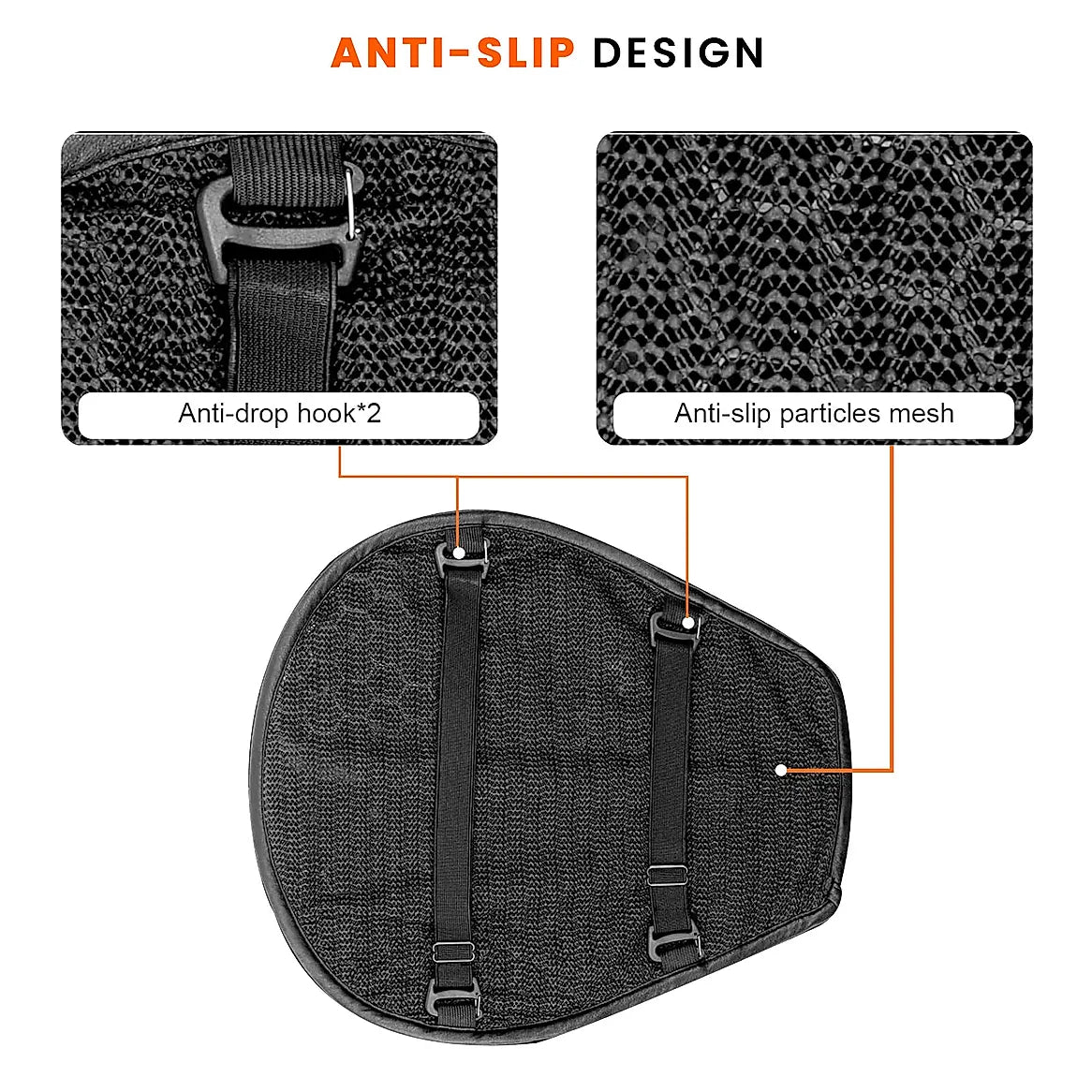 Motorcycle Honeycomb Gel Air Seat  - Grand Pitstop