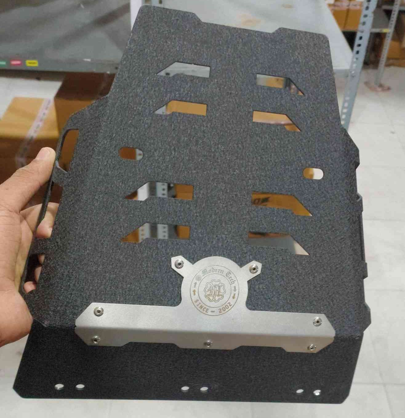 Modern Tech Bash Plate Metal For Royal Enfield Reborn Black