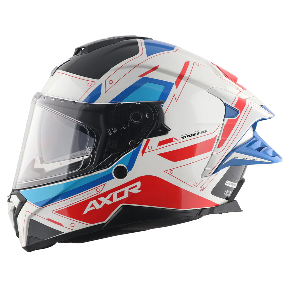 AXOR Brutale Ryden Dual Spoiler Helmet White Red