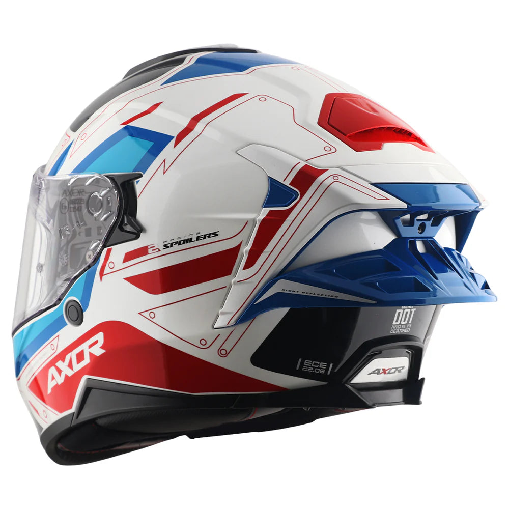 AXOR Brutale Ryden Dual Spoiler Helmet White Red