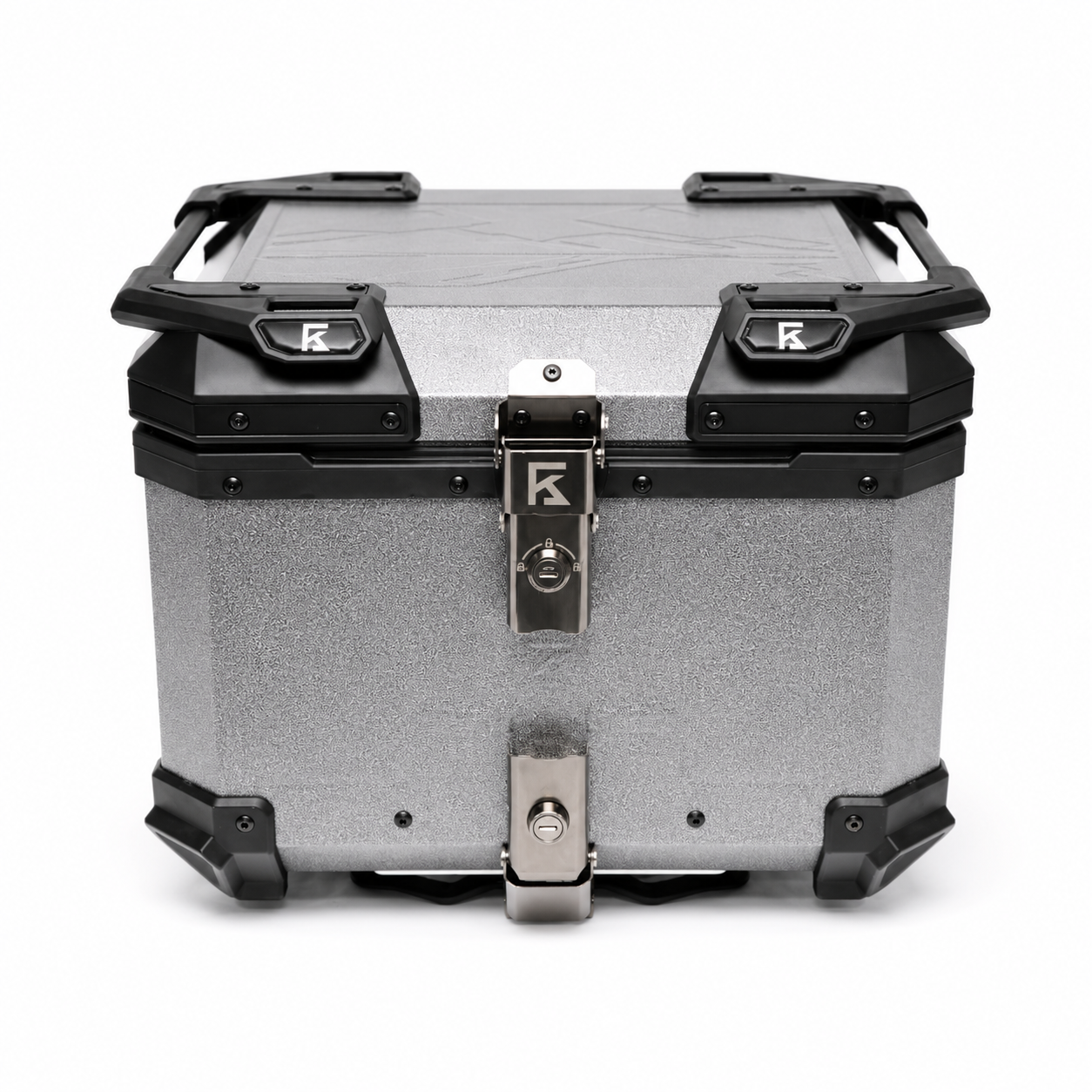 Kolga Bros Beast Moto Trunk with Terra Lock Aluminium Alloy Top Box – Silver (KBMT-04)