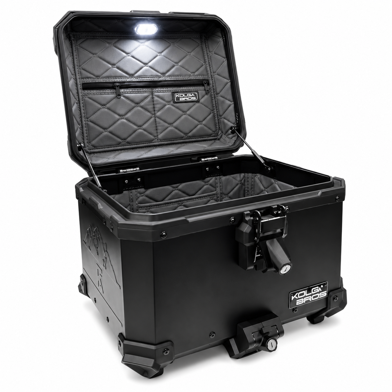 Kolga Bros Beast Moto Trunk Terra Lock 45L Aluminium Top Box Black (KBMT-03)