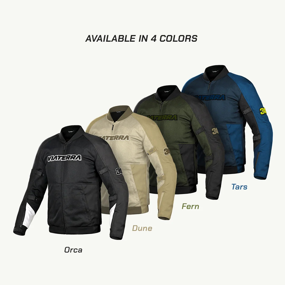 Viaterra Cooper Urban Bomber Mesh Riding Jacket – CE Level 2 Armour | Summer Riding Jacket | Breathable Mesh