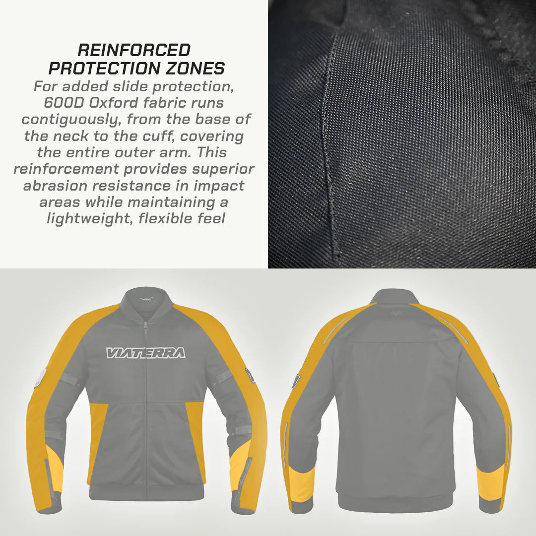 Viaterra Cooper Urban Bomber Mesh Riding Jacket – CE Level 2 Armour | Summer Riding Jacket | Breathable Mesh