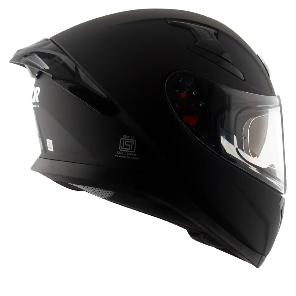 Full Face Visor Helmet-Axor Apex Solid-Black