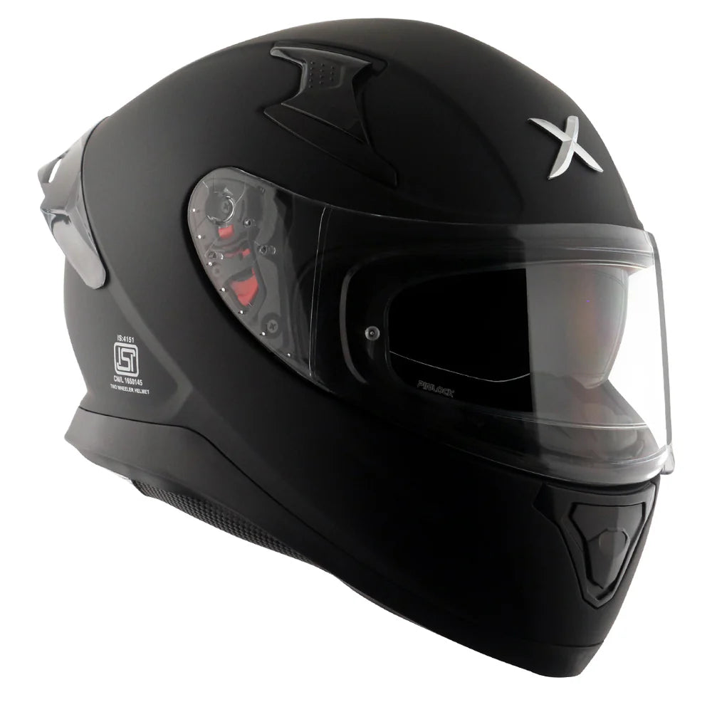 Full Face Visor Helmet-Axor Apex Solid-Black