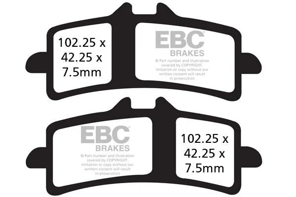 EBC Double-H Sintered Front Brake Pads for Kawasaki Ninja ZX-10R (FA447HH)