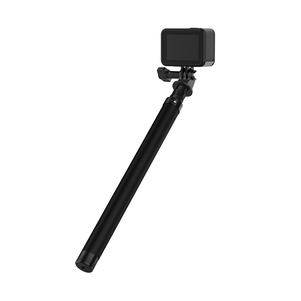 TELESIN 1.16 M Carbon Fiber Selfie Stick Monopod Extendable at 4 Lengths Telescoping Monopod for Go Pro DJI Insta360 Ace