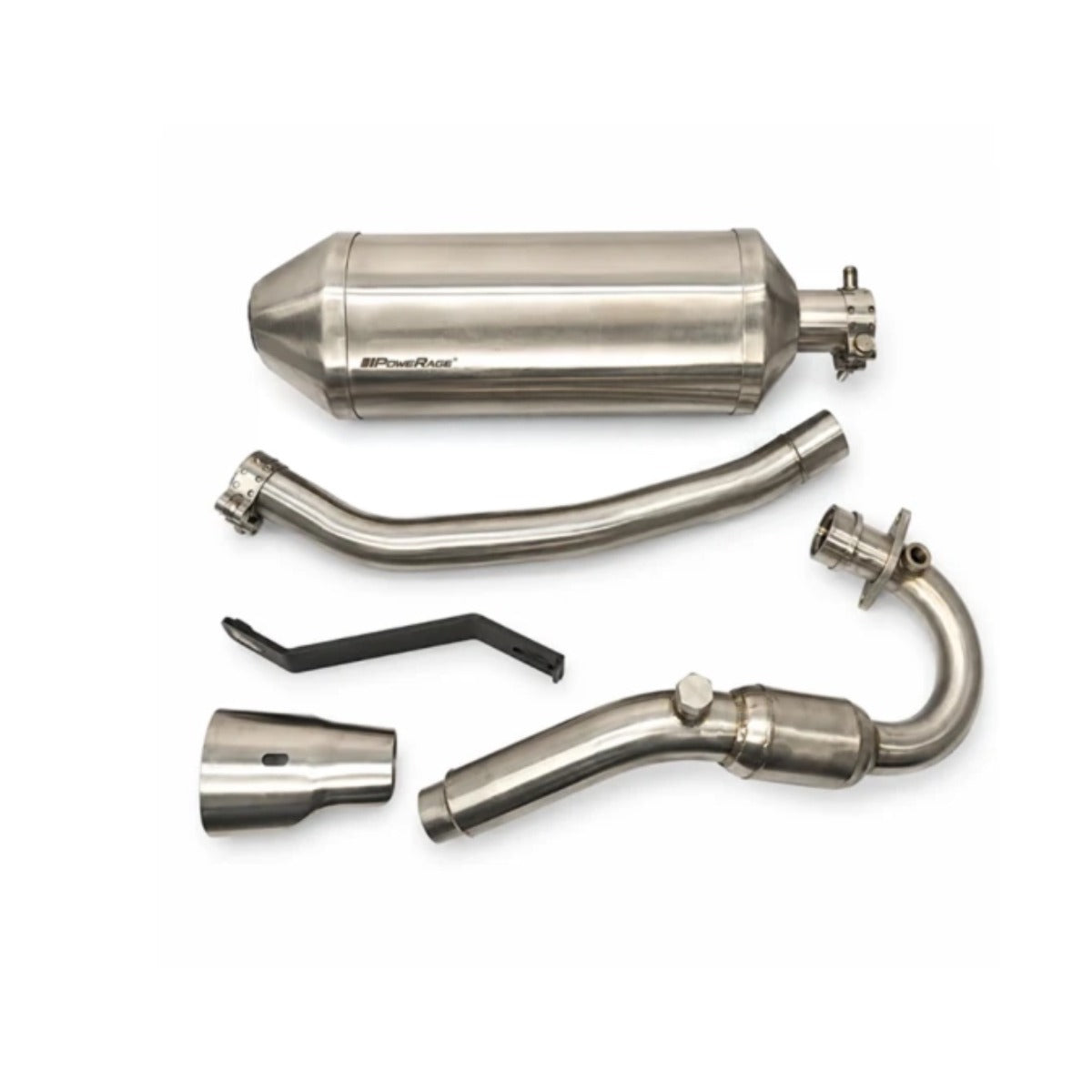 Hero Xpulse 200 / 4v / Pro / Rally Powerage Performance Slip-On Exhaust | Brushed Steel Finish