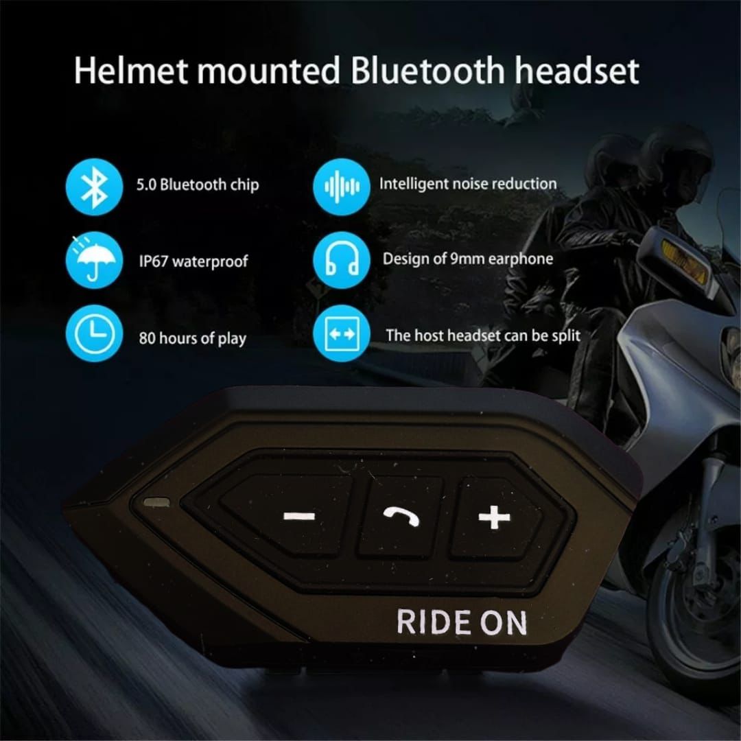 RIDE ON BT8 Bluetooth Headset for Helmet