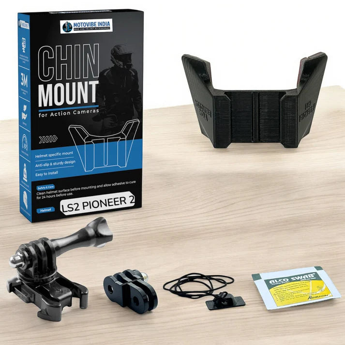 MotoVibe Helmet Chin Mount for Action Cameras – LS2 Pioneer 2 MX436 | Fast 2 MX437