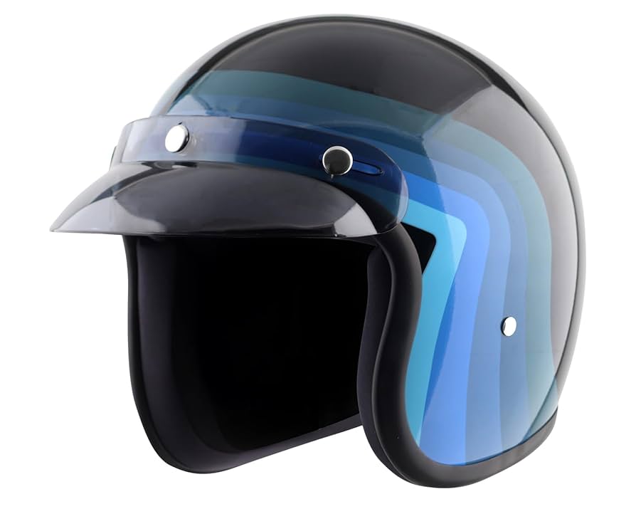 Vega Jet With Peak Urban Half Face Helmet