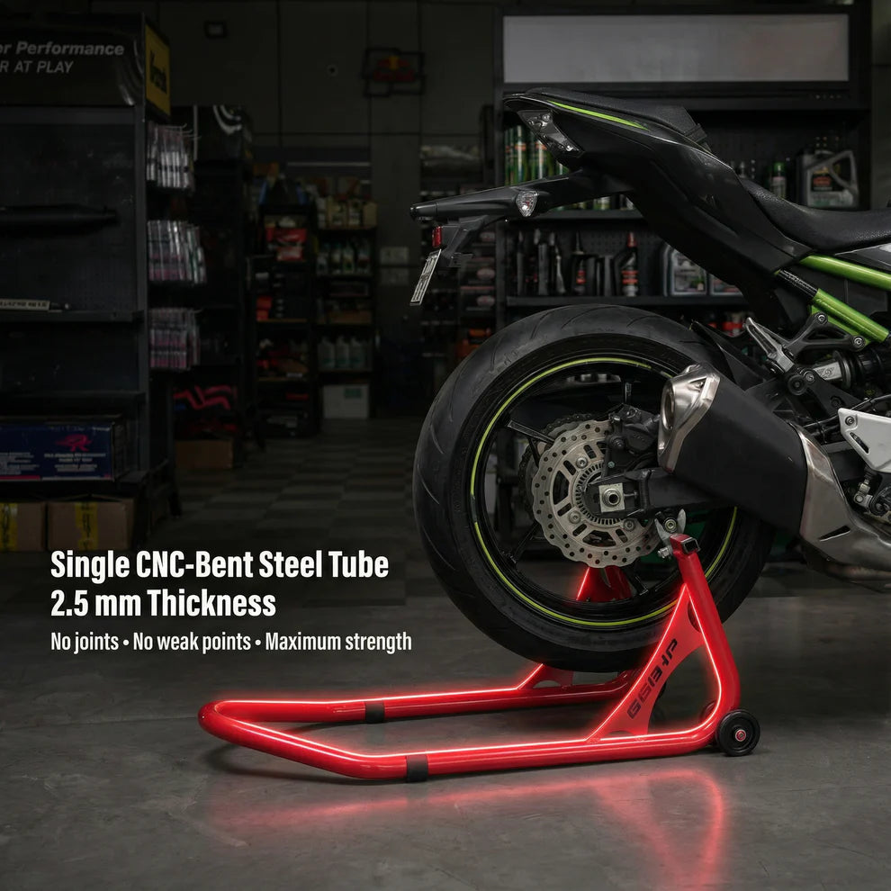 66Bhp Motorcycle Universal Paddock Stand – Spool Type + Swing Arm (2-in-1)