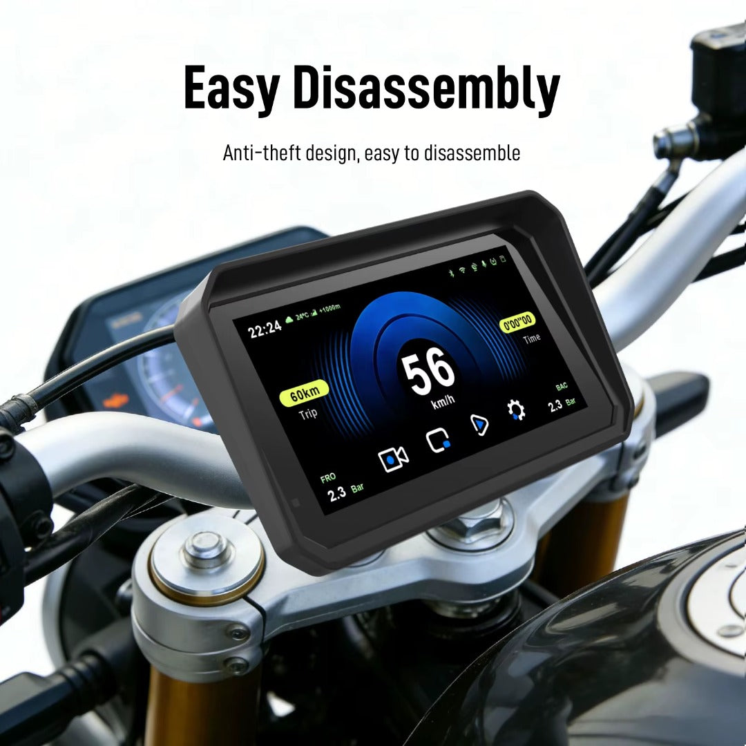 LBC Moto M3 Elite Pro 6.25" Motorcycle Smart Display with Dual 2.5K Dashcam & TPMS