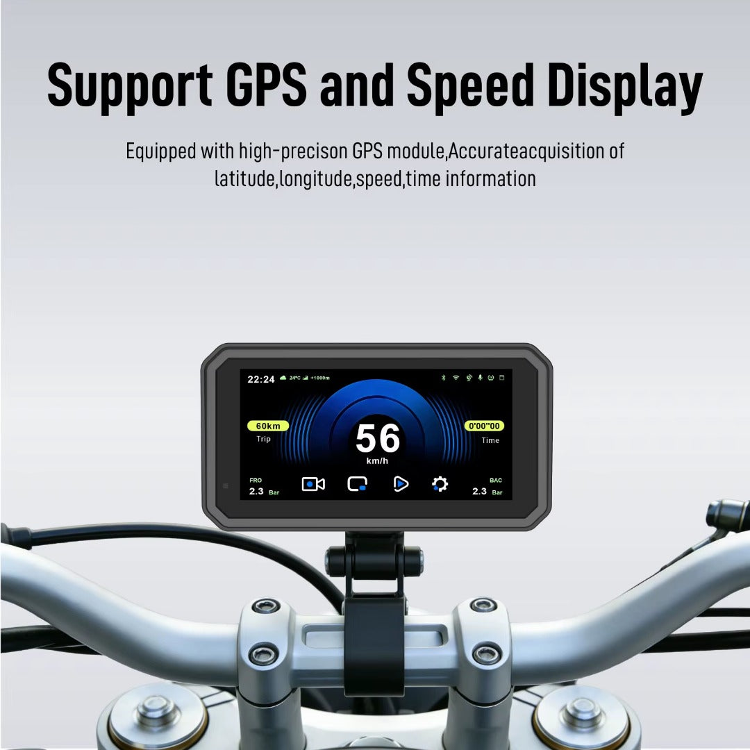 LBC Moto M3 Elite Pro 6.25" Motorcycle Smart Display with Dual 2.5K Dashcam & TPMS