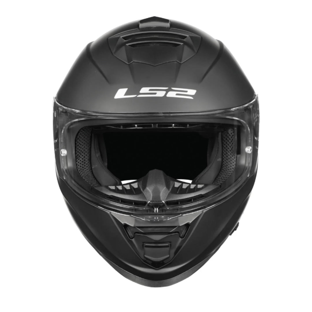 LS2 FF800 Storm II Solid Matte Black Helmet | ECE 22.06 & ISI Certified Touring Helmet