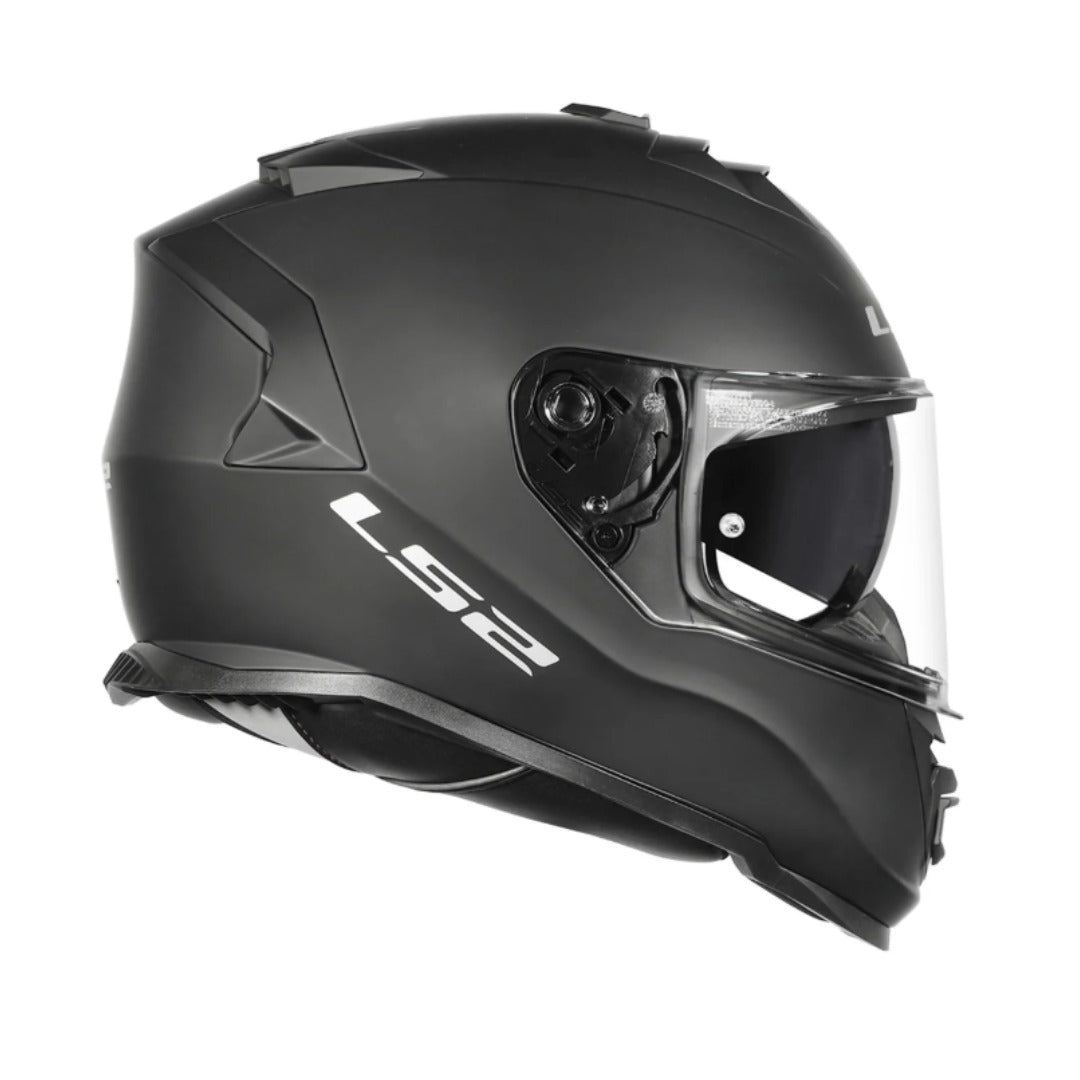 LS2 FF800 Storm II Solid Matte Black Helmet | ECE 22.06 & ISI Certified Touring Helmet