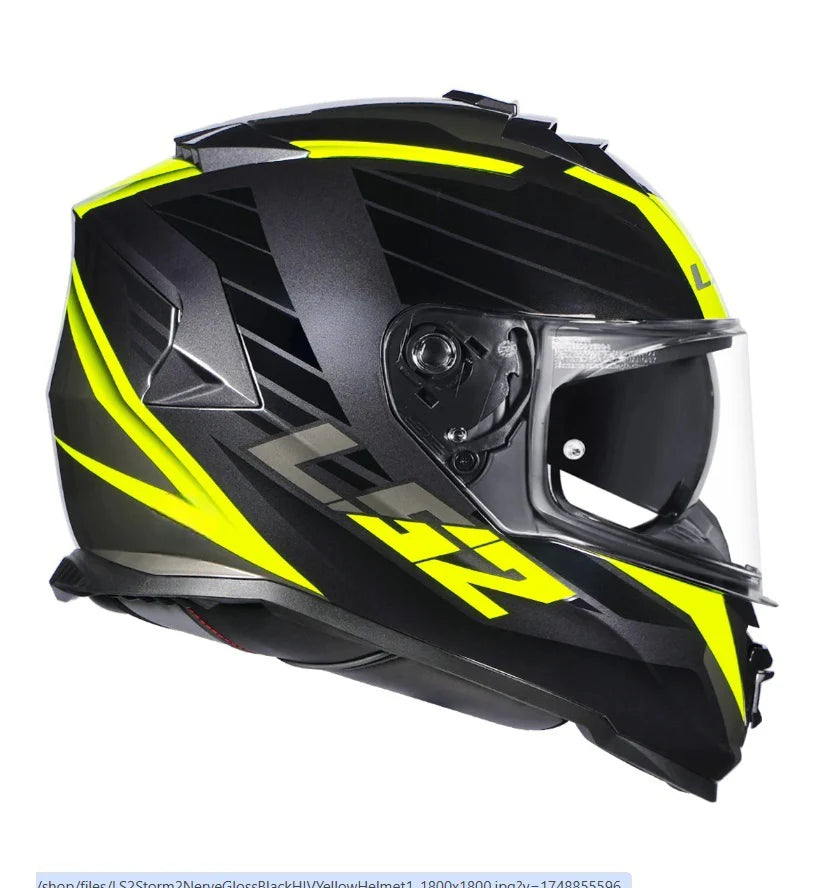 LS2 FF800 Storm II Nerve Gloss Black High Viz Yellow Helmet