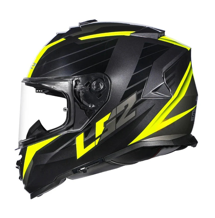 LS2 FF800 Storm II Nerve Gloss Black High Viz Yellow Helmet