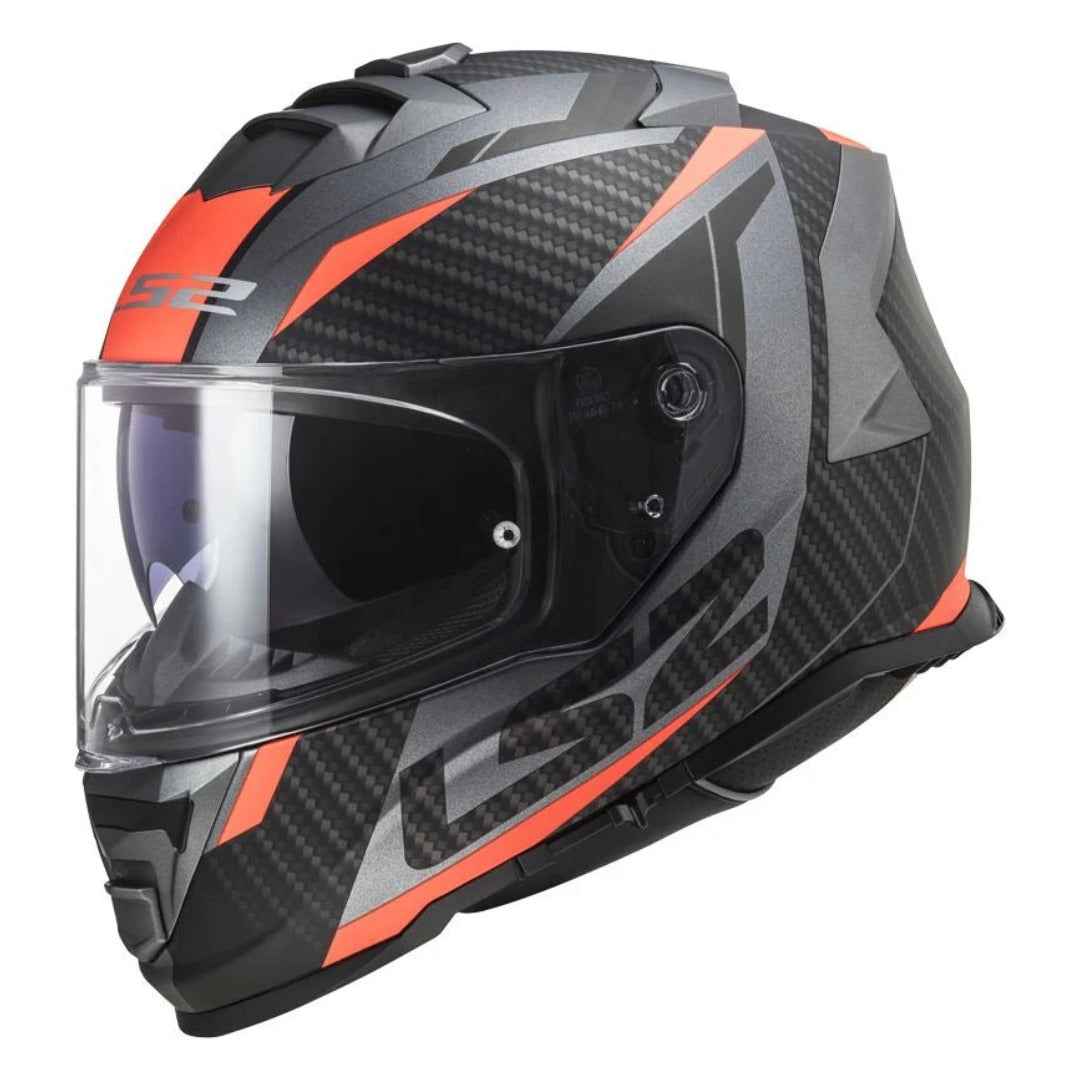 LS2 FF800 Storm II Racer Matt Titanium Orange Full Face Helmet