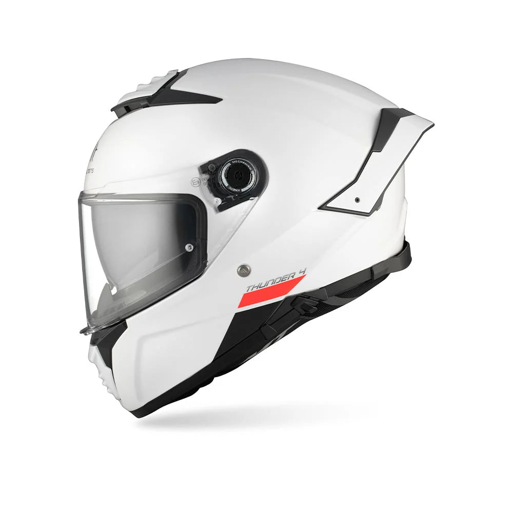 MT Thunder 4 SV A0 Solid Gloss PEARL WHITE Motorcycle Riding Helmet