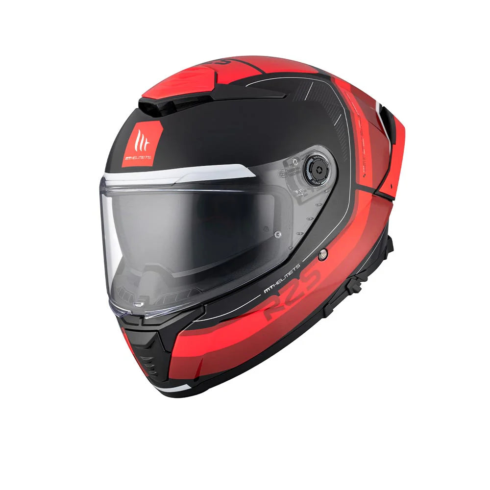 MT Thunder 4 SV R25 B35 Gloss Red Black Motorcycle Riding Helmet