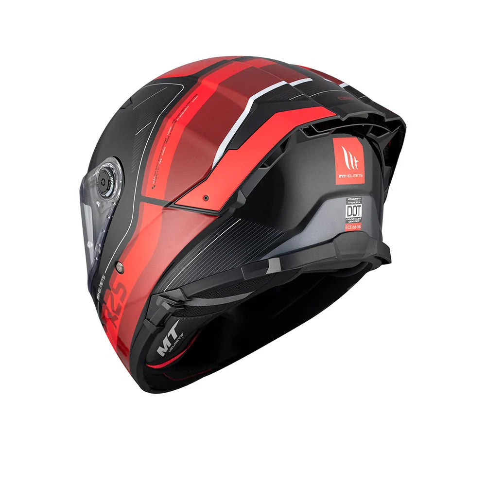 MT Thunder 4 SV R25 B35 Gloss Red Black Motorcycle Riding Helmet