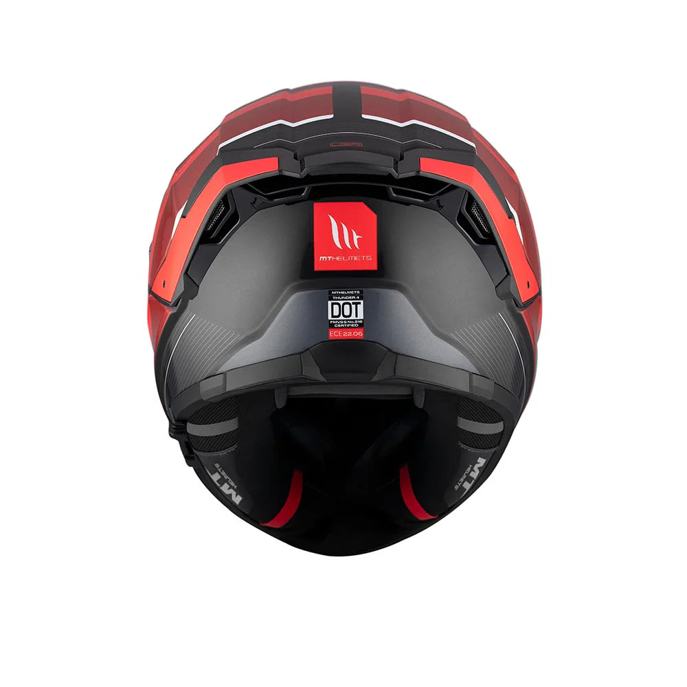 MT Thunder 4 SV R25 B35 Gloss Red Black Motorcycle Riding Helmet