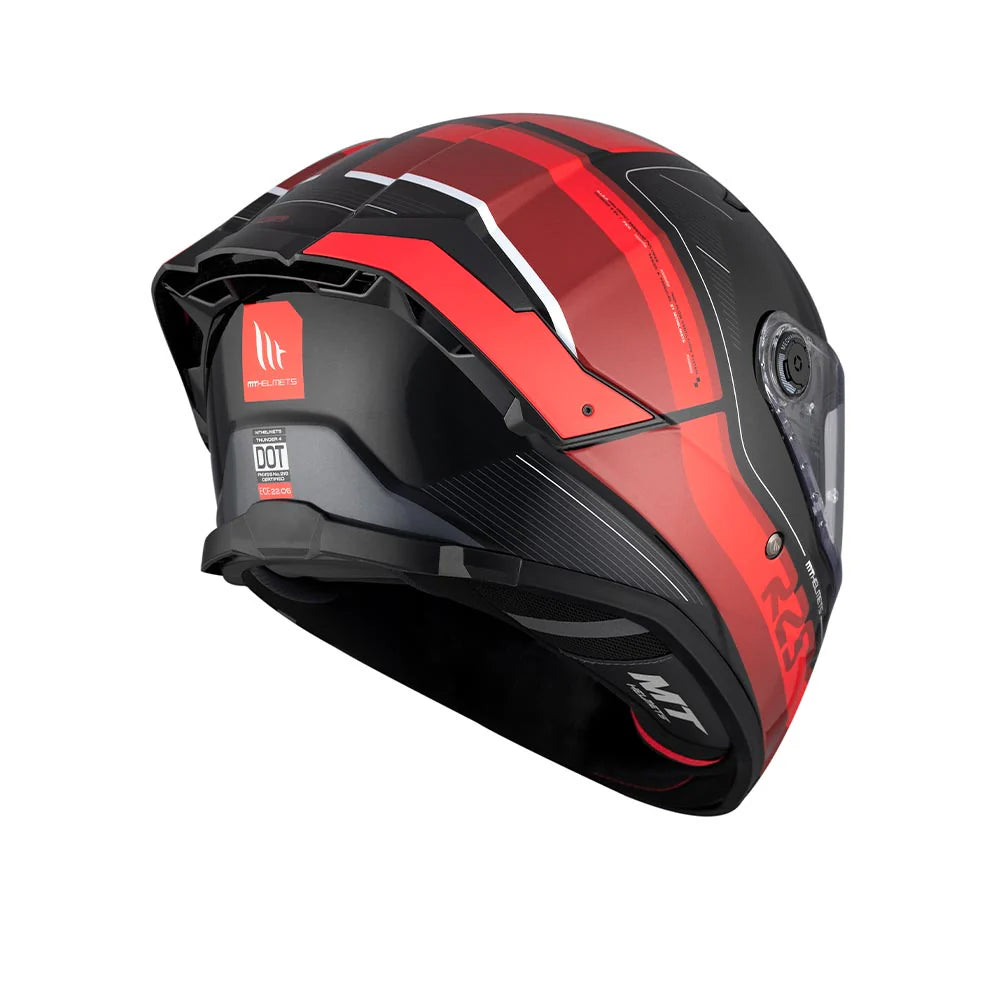 MT Thunder 4 SV R25 B35 Gloss Red Black Motorcycle Riding Helmet