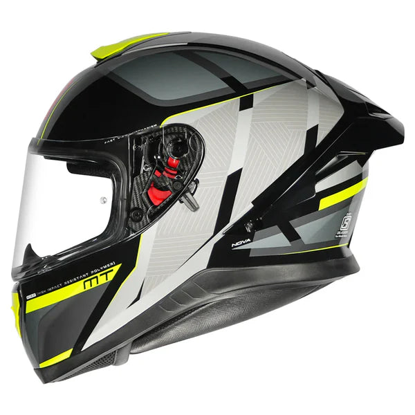 MT THUNDER 3 SV PRO MOTORCYCLE HELMET - Nova B62 Gloss Yellow