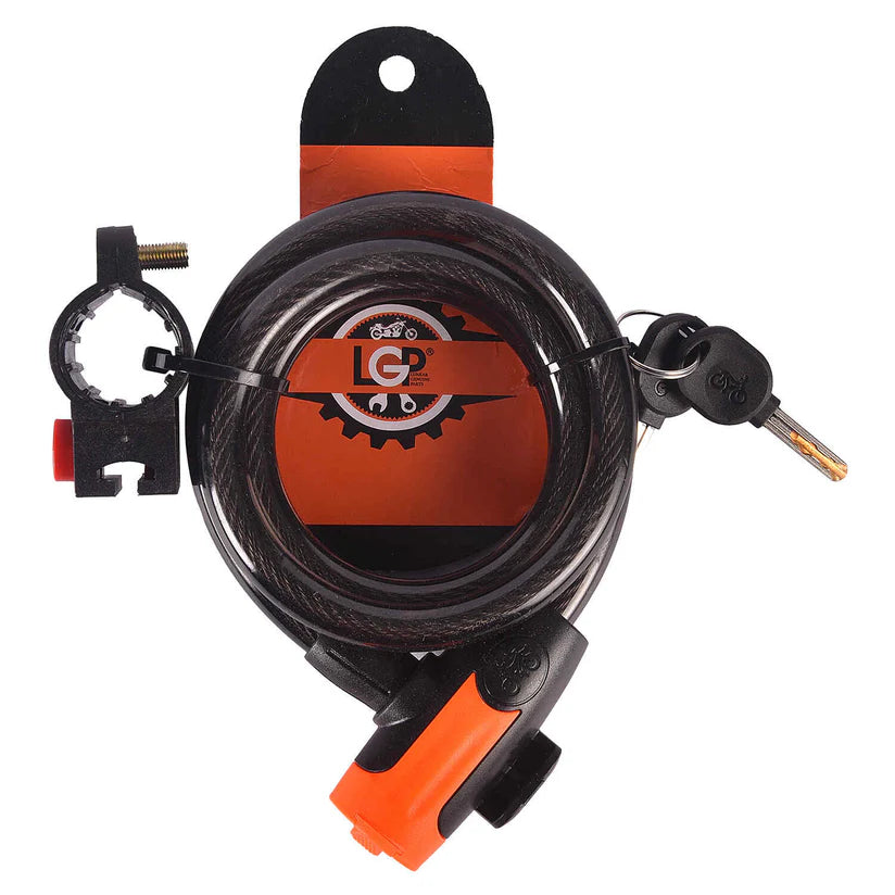 LGP Helmet Lock Sport King – Heavy Duty Motorcycle Helmet Cable Lock with Key