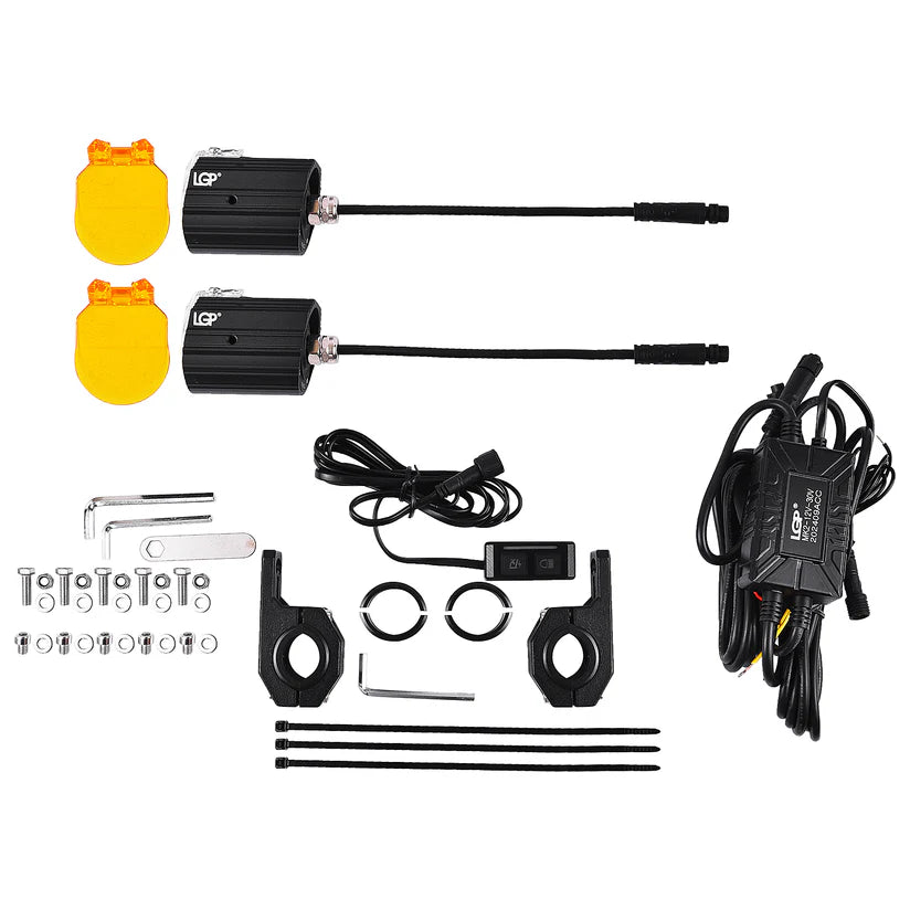 LGP Spotlight MK02 Motorcycle LED Light – 60W 7000LM Auxiliary Fog Light for Bikes