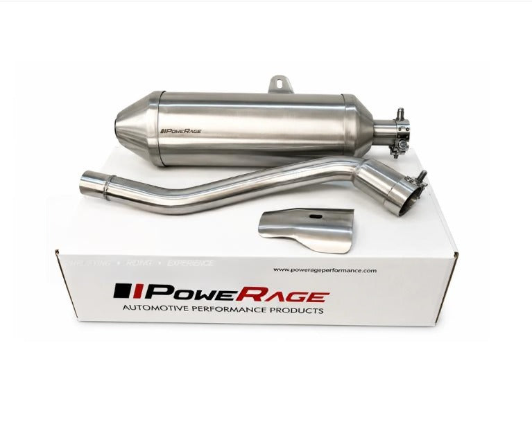 Powerage Performance Slip-On Exhaust for Hero Xpulse 210 | Brushed Stainless Steel Finish