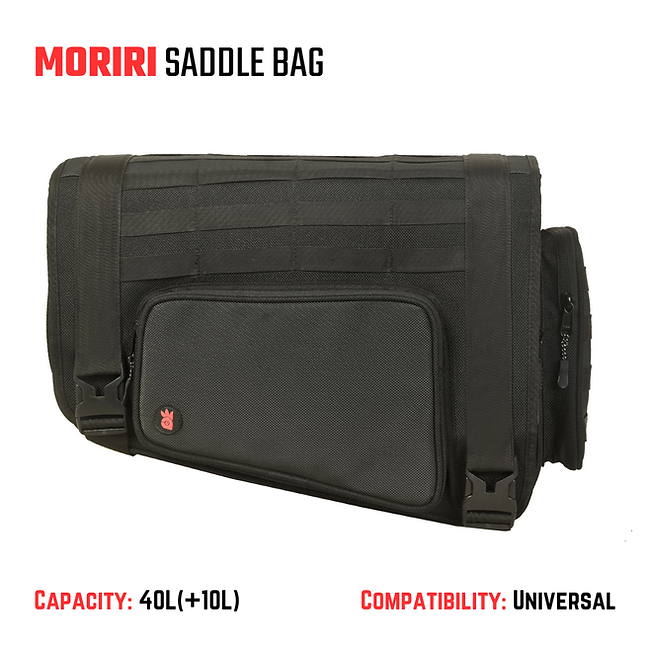 RiderZone Moriri Waterproof Motorcycle Saddlebags 40L (+10L)
