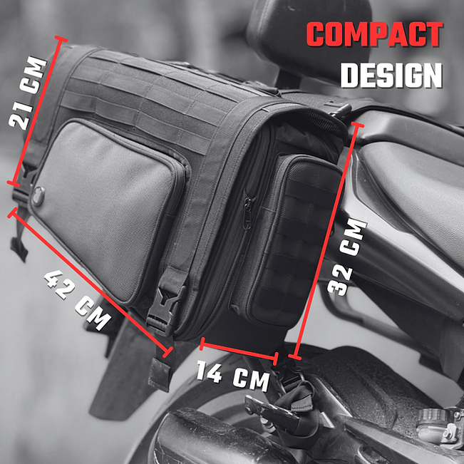 RiderZone Moriri Waterproof Motorcycle Saddlebags 40L (+10L)