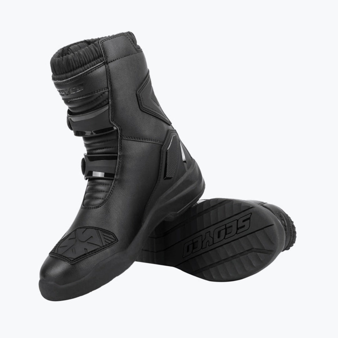 SCOYCO MT038WP Motorcycle Riding Boots – Black | Waterproof Touring & Adventure Boots