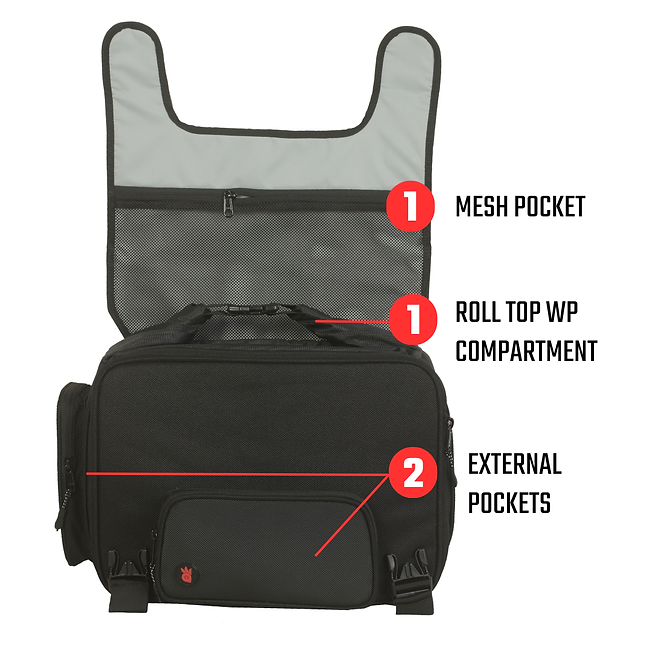 RiderZone Pangong Waterproof Motorcycle Pannier Bags (40L Expandable)