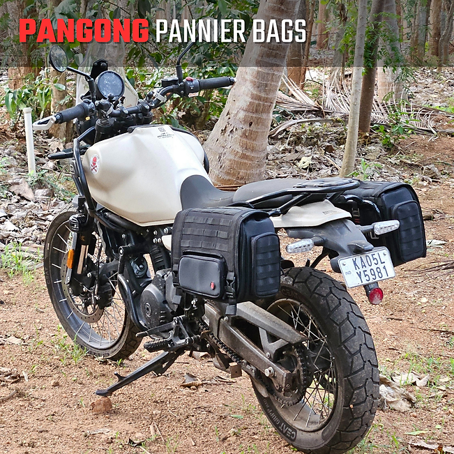 RiderZone Pangong Waterproof Motorcycle Pannier Bags (40L Expandable)