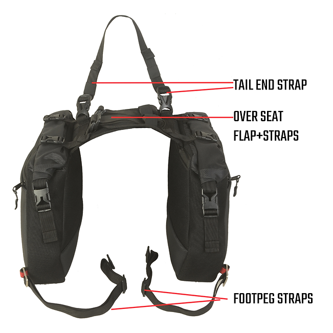 RiderZone Karzok Waterproof Motorcycle Saddlebags