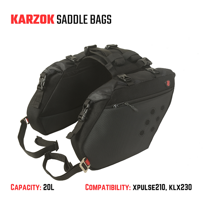 RiderZone Karzok Waterproof Motorcycle Saddlebags