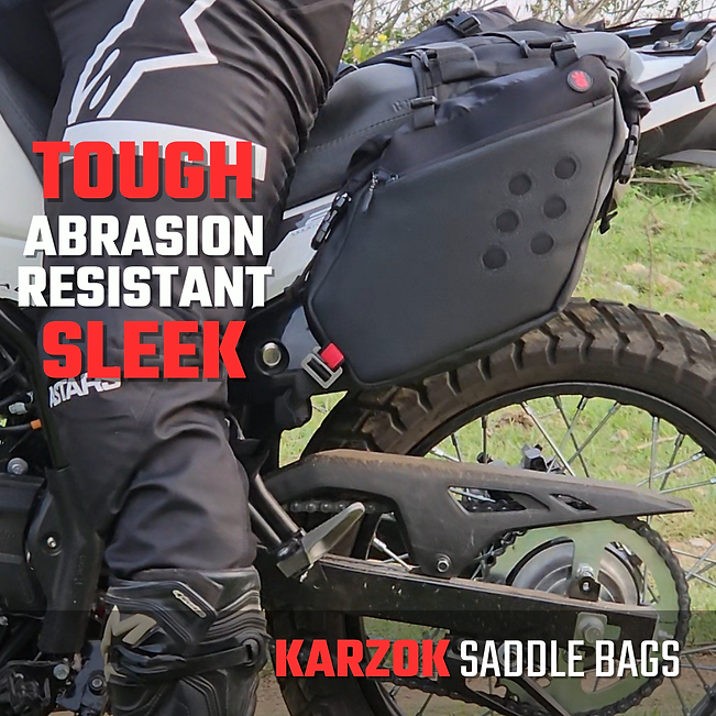RiderZone Karzok Waterproof Motorcycle Saddlebags
