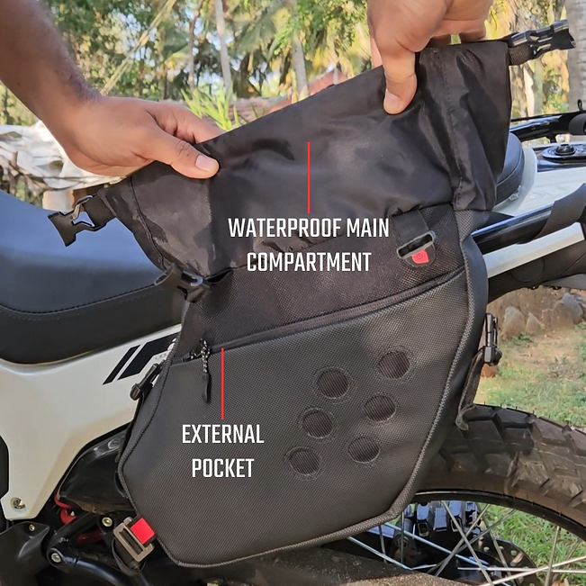RiderZone Karzok Waterproof Motorcycle Saddlebags