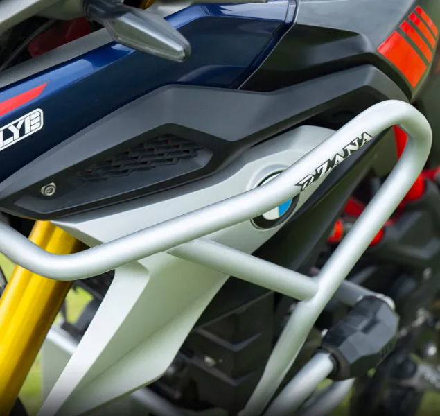ZANA Upper Fairing Guard for BMW G 310 GS – Silver Stainless Steel Protection
